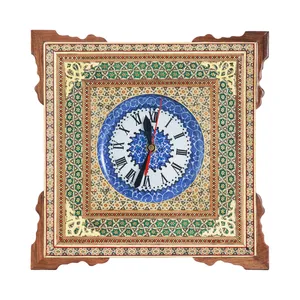ساعت دیواری خاتم کاری مدل نقاشی هفت شمسه کد 15