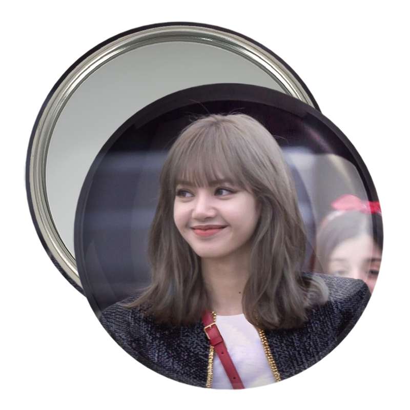 آینه جیبی خندالو مدل لیسا بلک پینک Black Pink  کد 14295