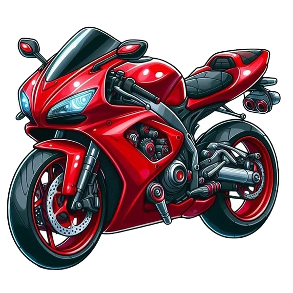 استیکر پارچه و لباس پاد آفرین طرح موتورسیکلت سنگین کد 4186