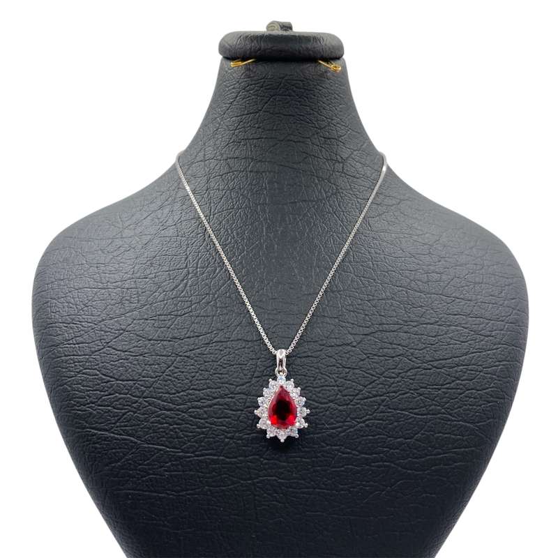 گردنبند نقره زنانه مدل اشک کد SN-M010