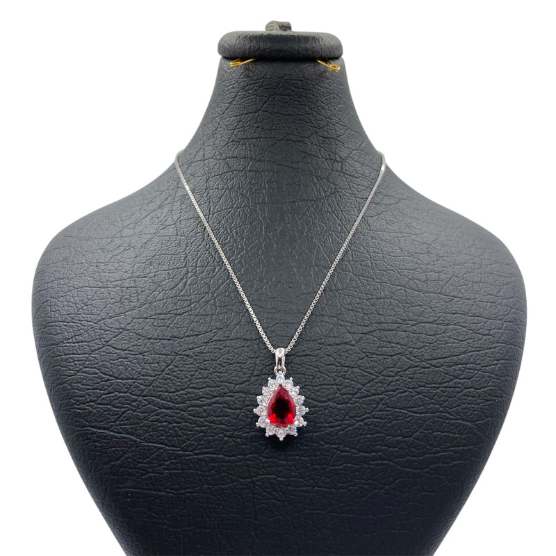 گردنبند نقره زنانه مدل اشک کد SN-M010