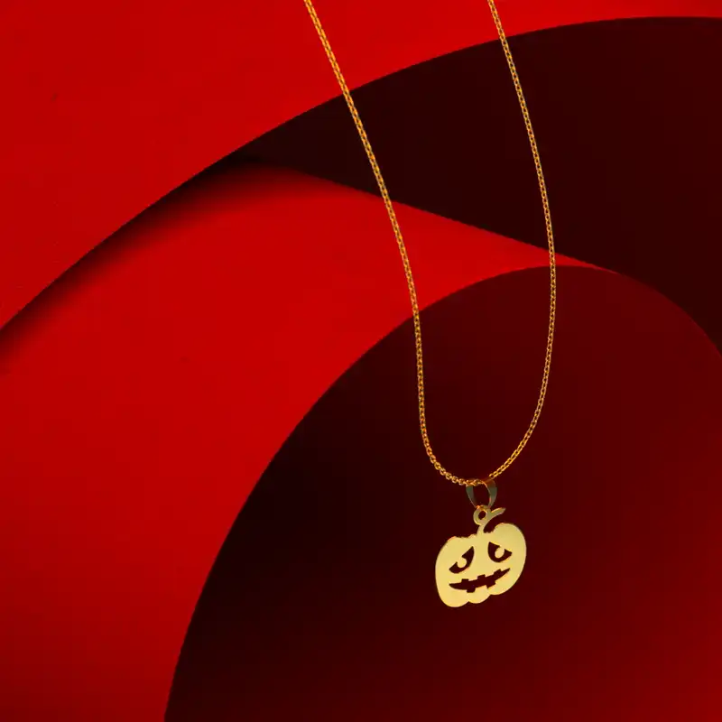 گردنبند طلا 18 عیار زنانه مدوپد مدل هالووین کد G3-1-1089