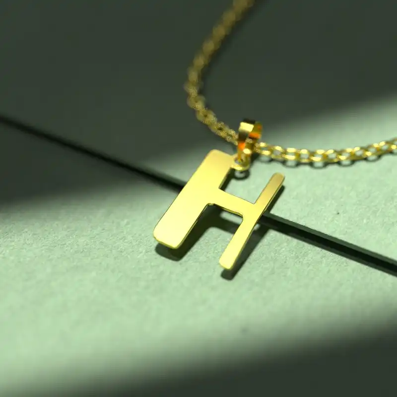 گردنبند طلا 18 عیار زنانه مدوپد مدل حرف H کد H3-1-1114