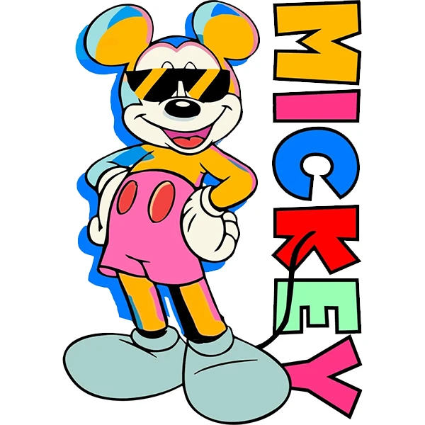  استیکر پارچه و لباس پاد آفرین طرح میکی موس کد 5099