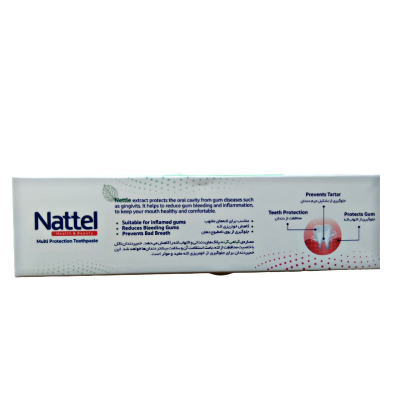 خمیر دندان ناتل مدل multi protection وزن 120 گرم بسته 2 عددی خمیر دندان ناتل مدل multi protection وزن 120 گرم بسته 2 عددی