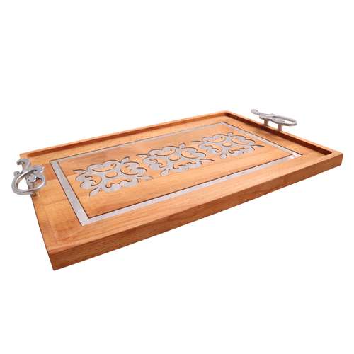 سینی مدل چوب استیل کد 5906
