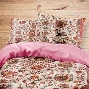 سرویس روتختی مدوپد طرح قالیچه بیجار مدرن افشان گلدانی مدل C-bijar-M13 یک نفره 4 تکه