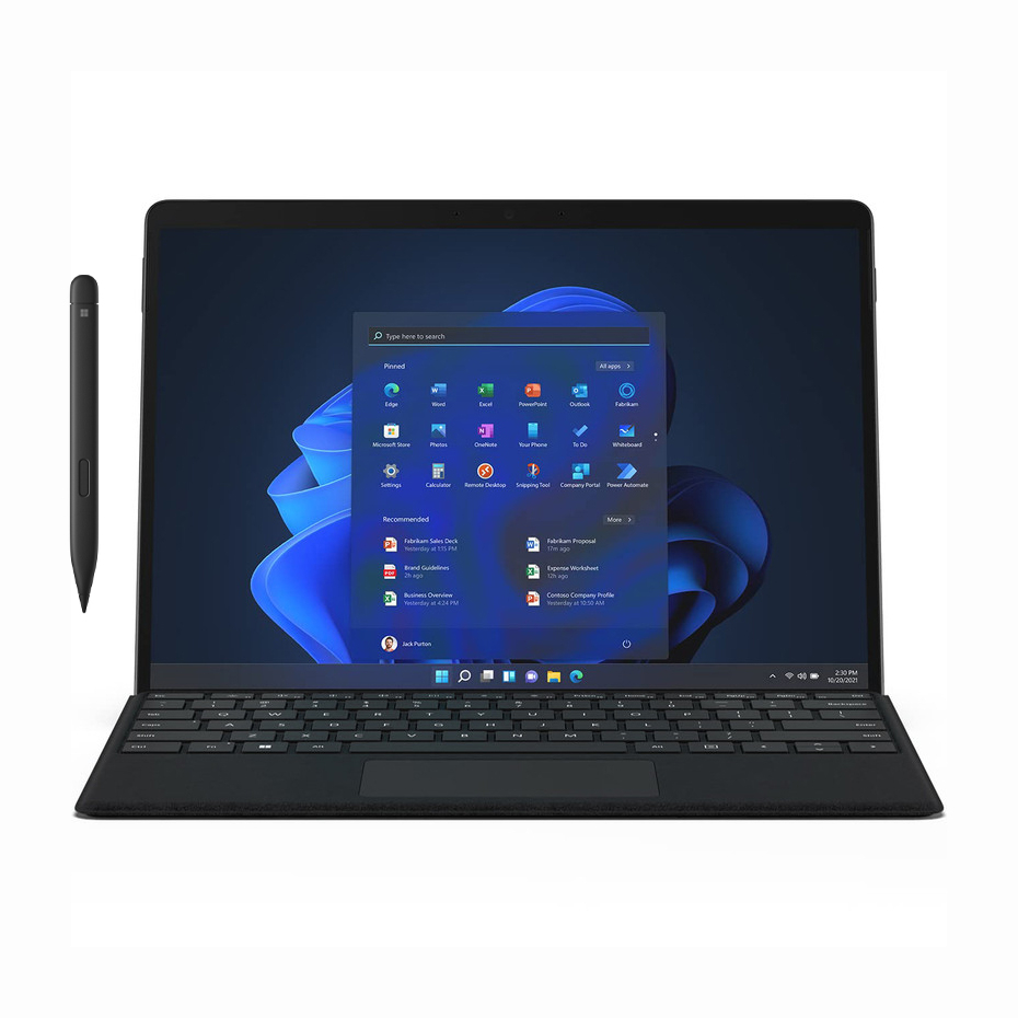 بهترین قیمت در کی سان بای تبلت مایکروسافت مدل Surface Pro 8-i7 ظرفیت 256 گیگابایت و 16 گیگابایت رم به همراه کیبورد Black Type Cover تبلت