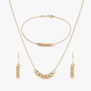 نیم ست طلا 18 عیار زنانه نیکان گلد مدل کارتیه NK2045