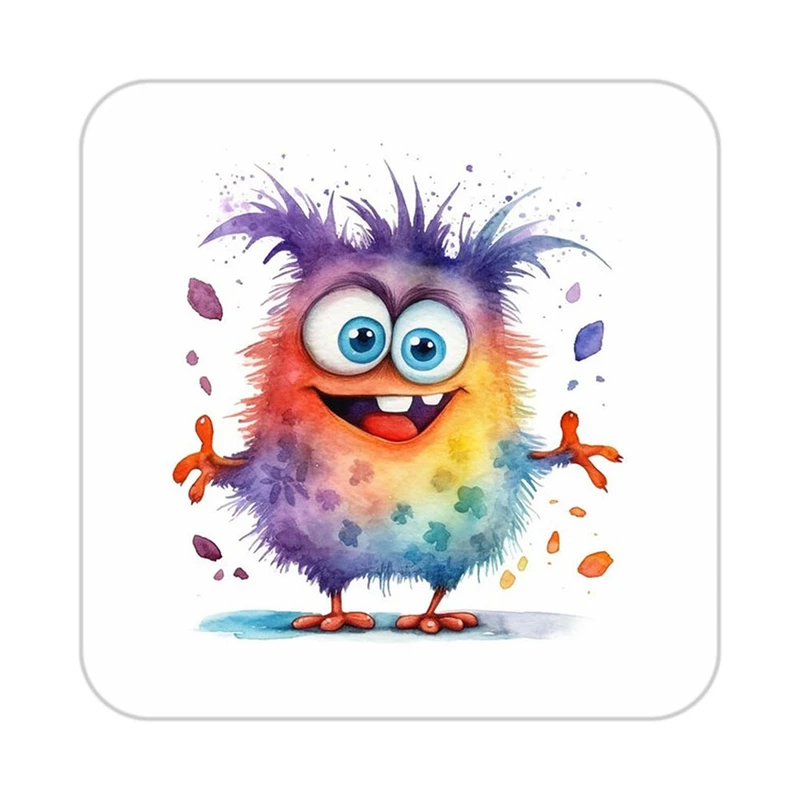 زیر لیوانی کاکتی طرح حیوانات رنگی مدل mp26266