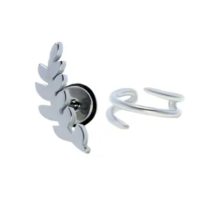 پیرسینگ گوش زنانه پایتخت مدل PS791_GO بسته دو عددی