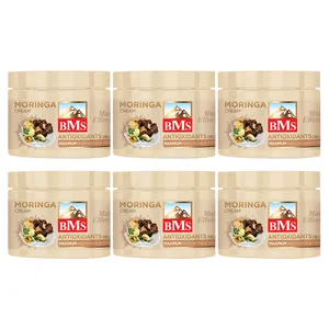 کرم مرطوب کننده بی ام اس مدل MORINGA حجم 200 میلی لیتر مجموعه 6 عددی