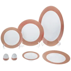 Zarin Iran Porcelain Inds Italia-F Marble 28 Pieces Porcelain Dinnerware Set Top Grade