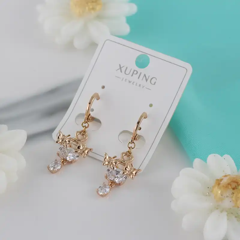 گوشواره زنانه ژوپینگ مدل پروانه کد J601
