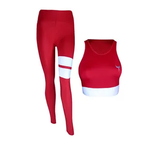 ست تاپ و لگینگ ورزشی زنانه مدل duble strips