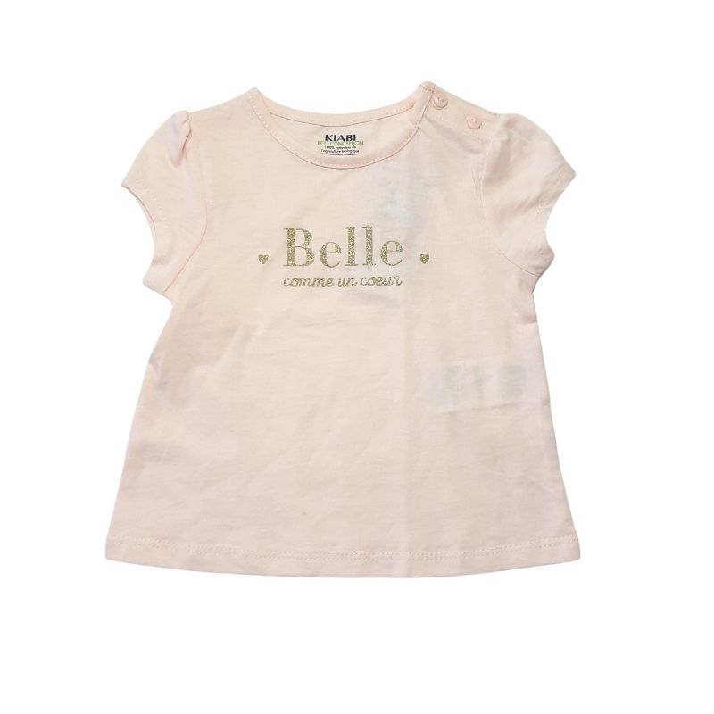 تی شرت آستین کوتاه دخترانه کیابی مدل belle -  - 1