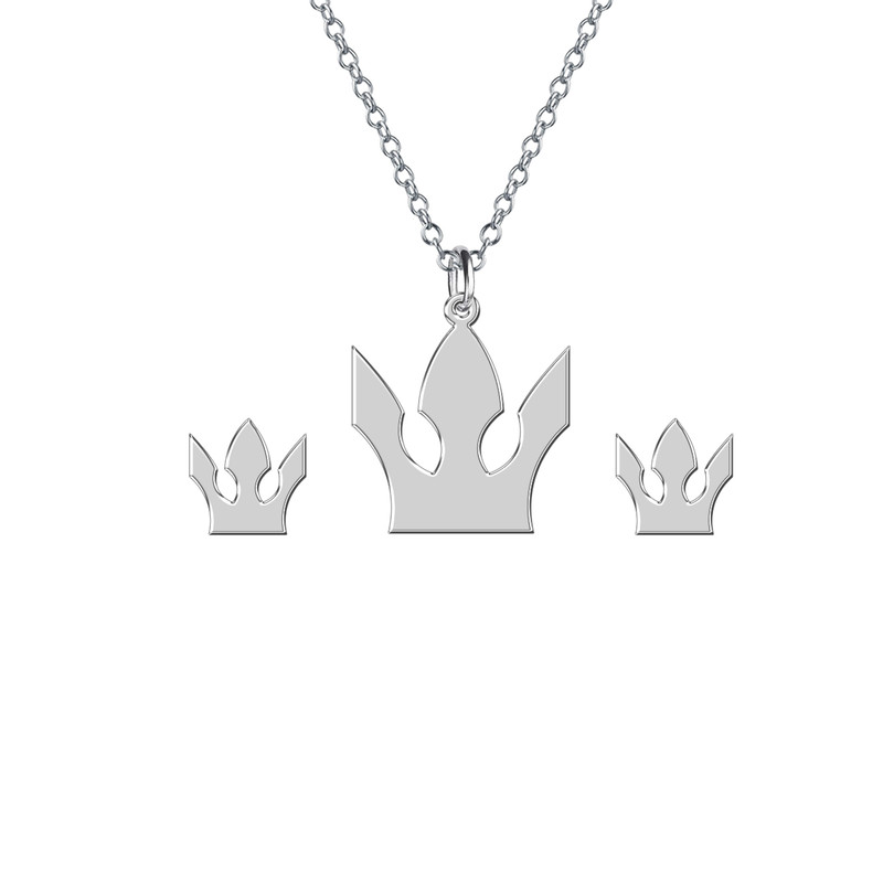 نیم ست نقره ترمه 1 طرح تاج کد E648