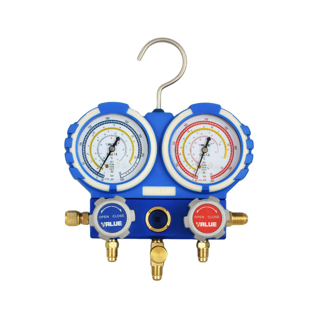 گیج فشار ولیو مدل منیفولد سرویس مدل VMG-2-R410A-B گیج فشار ولیو مدل منیفولد سرویس مدل VMG-2-R410A-B