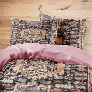 سرویس روتختی مدوپد طرح فرش قرجه سه‌ترنج مدل C-Gharche05 یک نفره 4 تکه