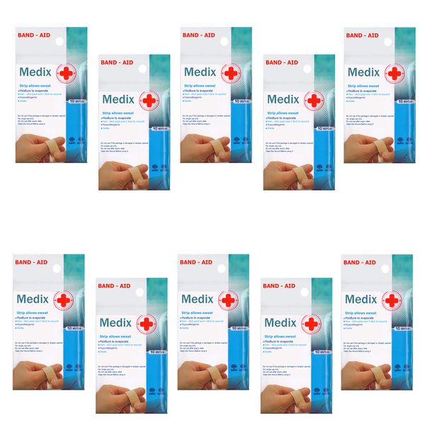 چسب زخم مدیکس مدل Hypoallergic  مجموعه 10 عددی