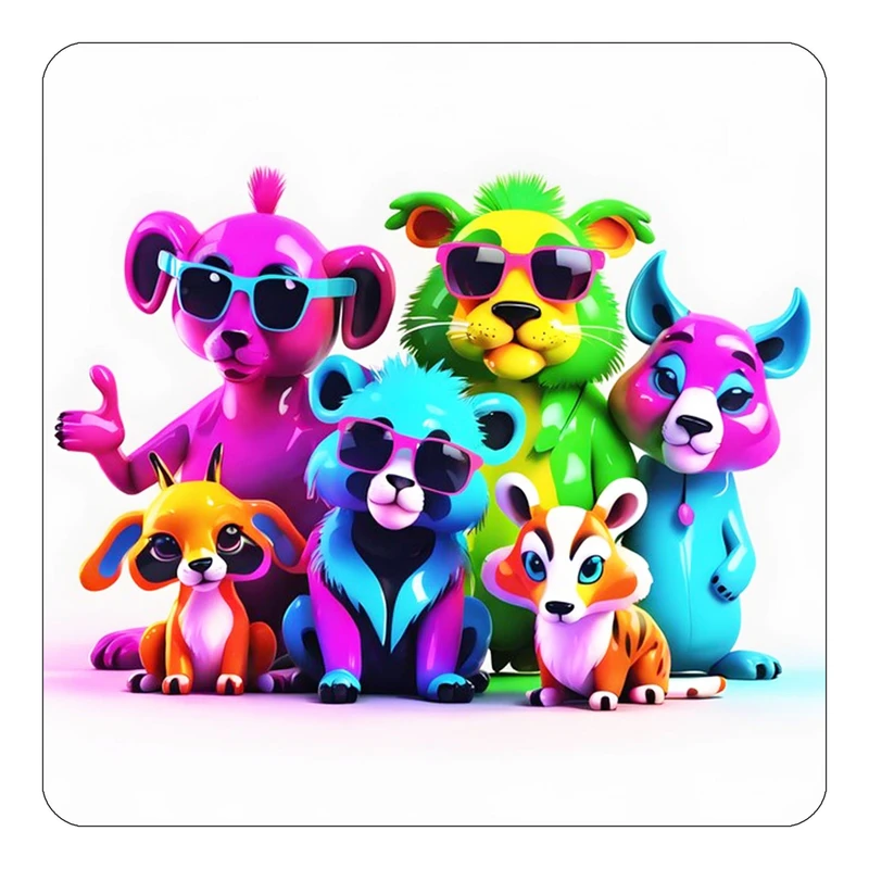 مگنت کاکتی طرح حیوانات رنگی مدل mp25242