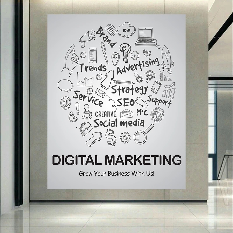 تابلو بوم طرح مخمل بیزینس مدل دیجیتال مارکتینگ کد AR305363
