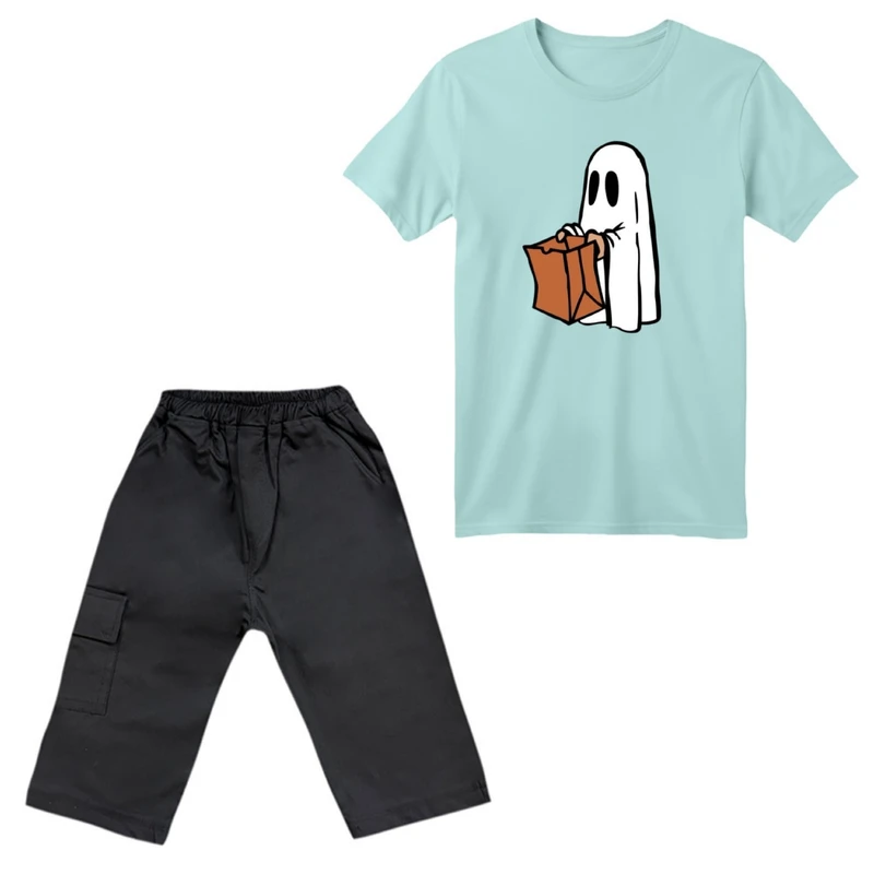 ست تی‌شرت آستین کوتاه و شلوارک پسرانه مدل روح