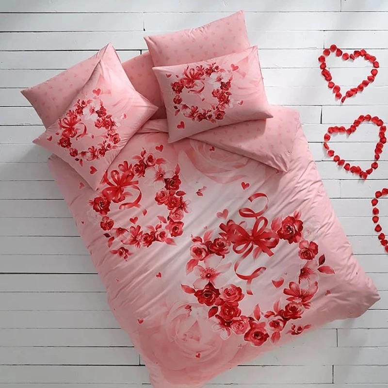 سرویس ملحفه تاچ مدل Roses دو نفره 4 تکه