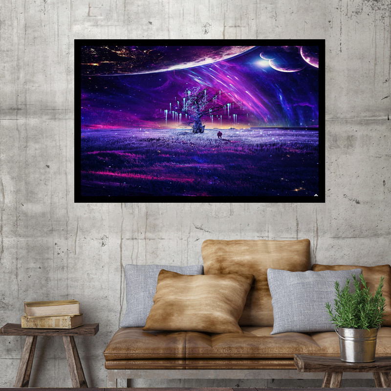 تابلو نوری بکلیت طرح تک درخت فانتزی مدل B-MO1685