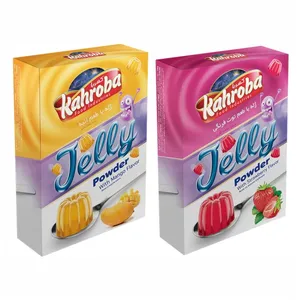 پودر ژله انبه و توت فرنگی کهربا - 100 گرم مجموعه 2 عددی
