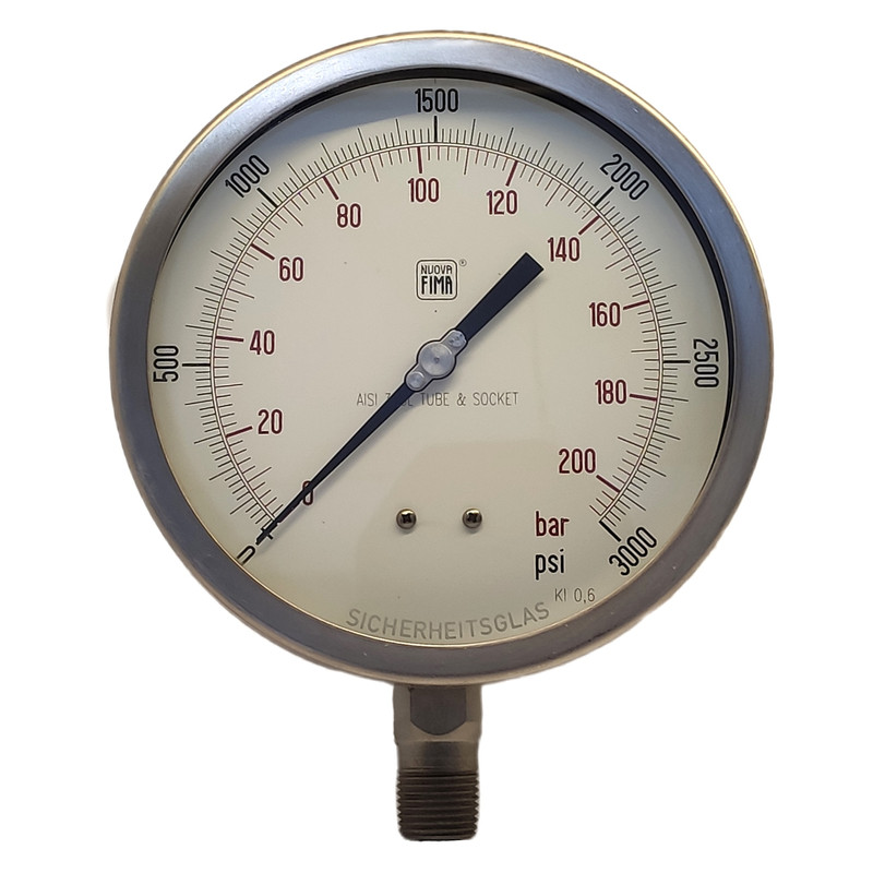 گیج فشار نووا فیما مدل 200bar-16cm