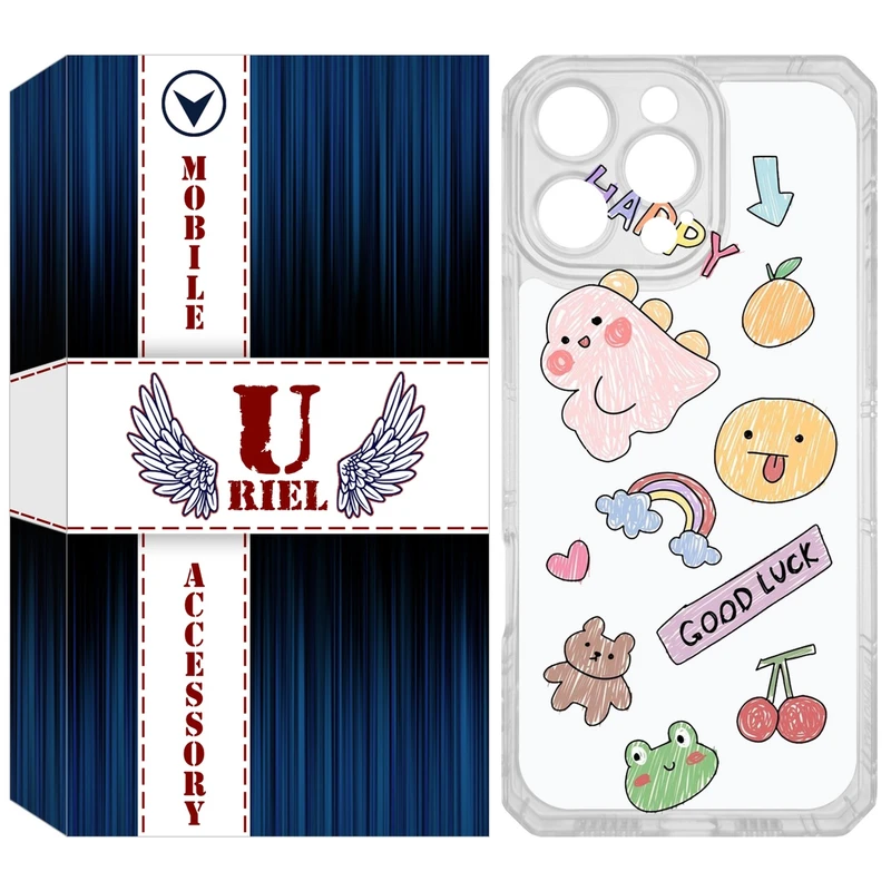 کاور یوریل مدل Clear کد 10 طرح نقاشی مناسب برای گوشی موبایل اپل iPhone 16 Pro Max