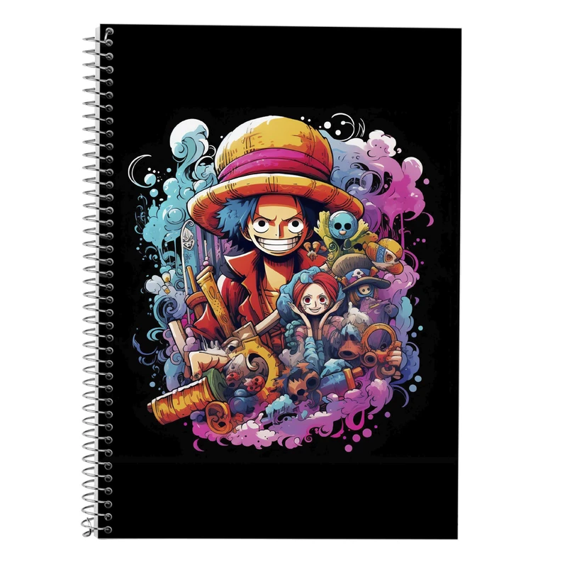 دفتر زبان 50 برگ مدوپد مدل دوخط طرح وان پیس One Piece کد DF11465