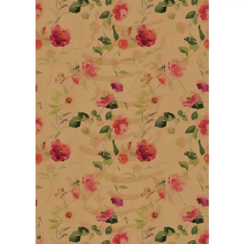 کاغذ کادو مدل کرافت طرح گلستان کد 171 بسته 5 عددی