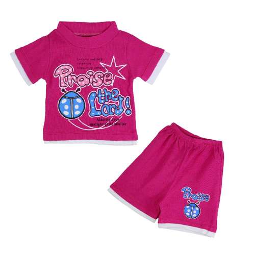 ست تی شرت و شلوارک بچه گانه جی جی کو دخترانه کد 11