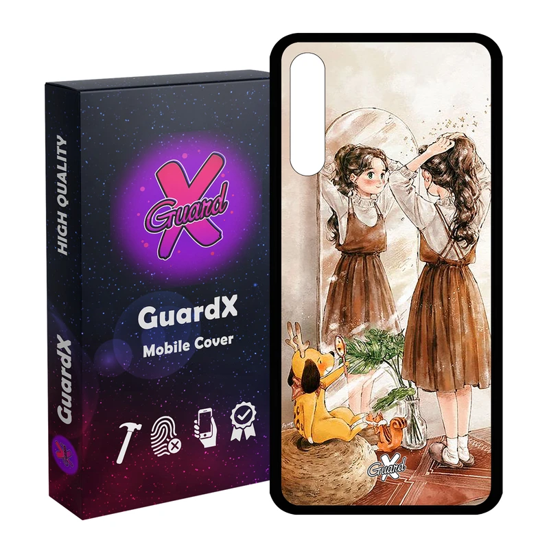 کاور گارد ایکس طرح Girl مدل Glass10306 مناسب برای گوشی موبایل هوآوی Y8P / P Smart S