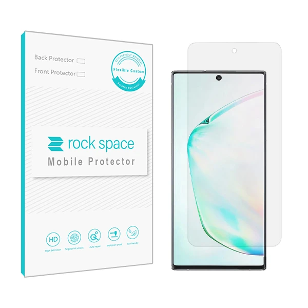 محافظ صفحه نمایش شفاف راک اسپیس مدل HyGEL مناسب برای گوشی موبایل سامسونگ Galaxy  NOTE 10 PLUS