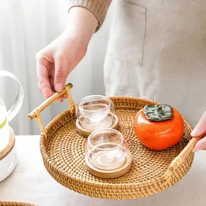 سینی مدل حصیری بسته 3 عددی
