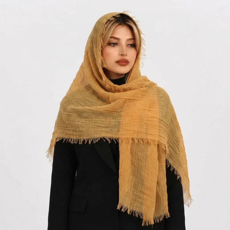 شال کنفی زنانه مدل دور ریش E2