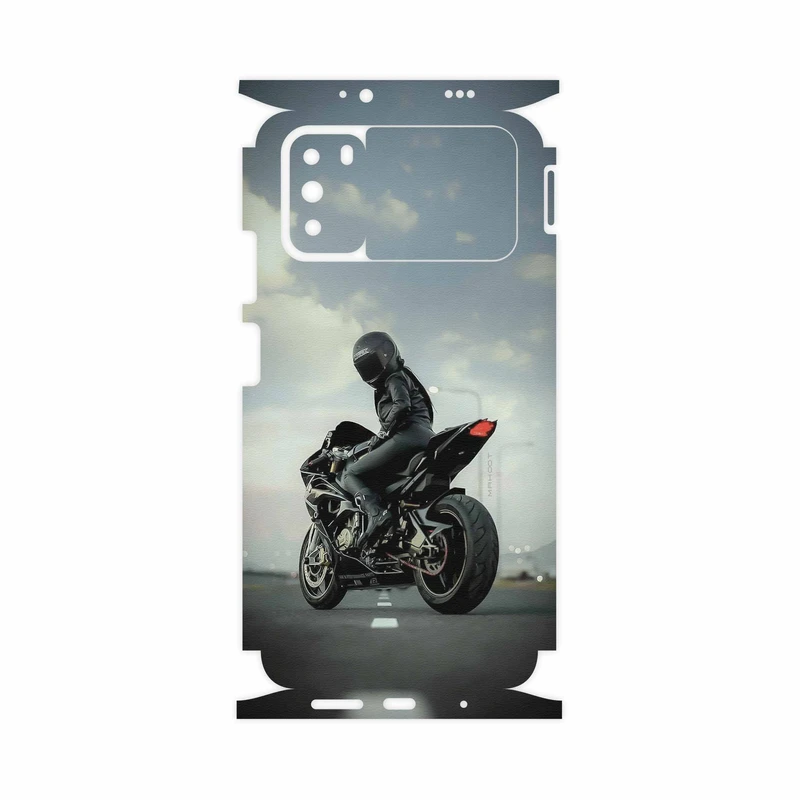 برچسب پوششی ماهوت مدل Motorcycling-FullSkin مناسب برای گوشی موبایل شیائومی Poco M3