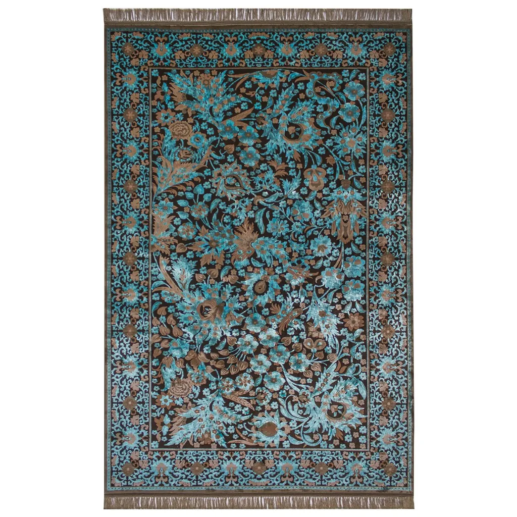 فرش ماشینی عرش طرح بهراد زمینه آبی