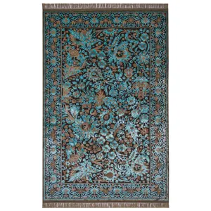 فرش ماشینی عرش طرح بهراد زمینه آبی
