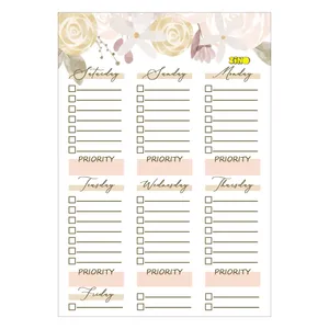 کاغذ یادداشت زینو طرح گل گلی مدل پلنر بسته 30 عددی