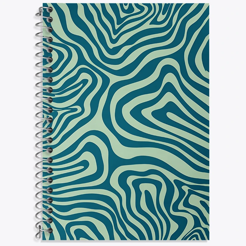 دفتر زبان 50 برگ خندالو مدل دو خط طرح پترن مینیمال کد N2614