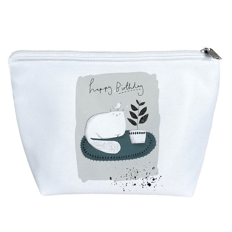 کیف لوازم آرایش دخترانه خندالو مدل Happy Birthday کد H1163