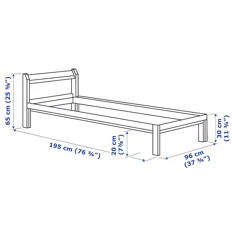 تخت خواب یک نفره ایکیا مدل نیدن سایز90/200