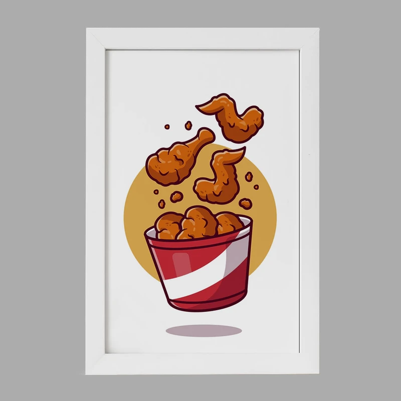 تابلو خندالو مدل فست فود سوخاری کد 29468