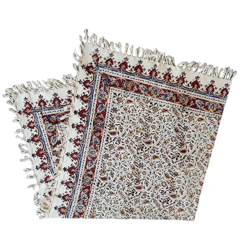 رومیزی قلمکار ممتاز طرح بته سنتی کد 2020