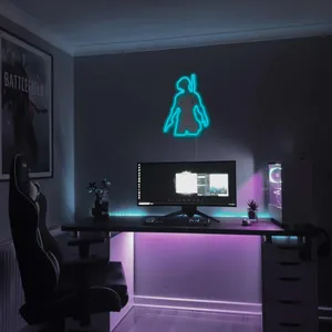 چراغ دیواری نئون دیزاین طرح Pubg_TBL