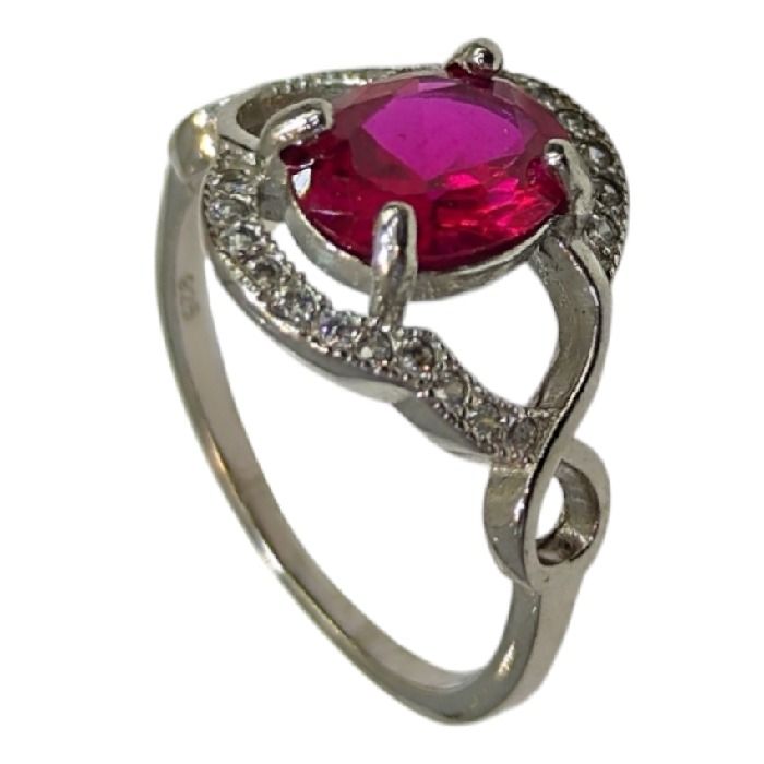 انگشتر نقره زنانه مدل یاقوت کد 1400 - - 1